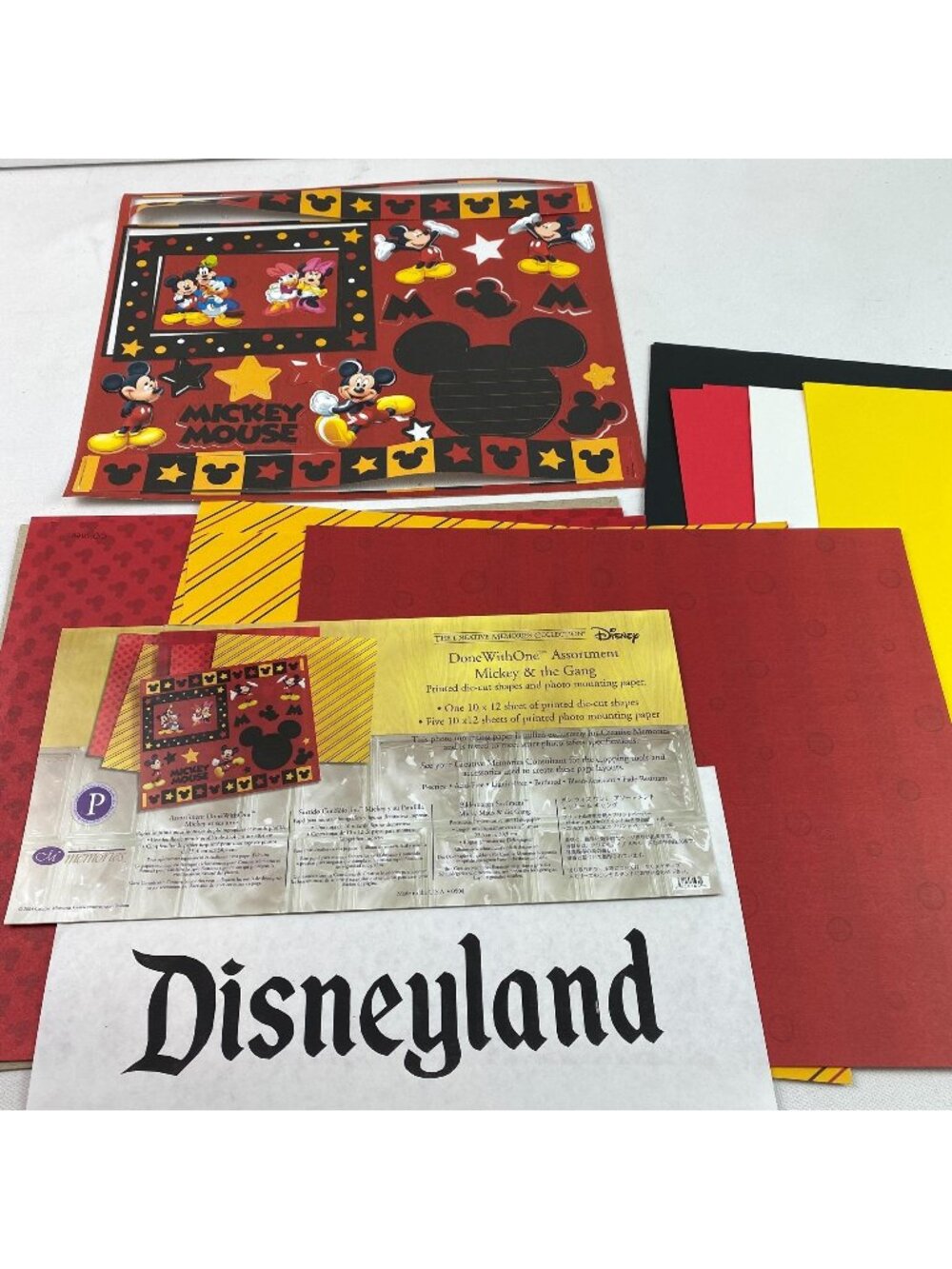 Creative Memories Mickey Mouse Gang Disney Scrap Book Die Cut Shapes Photo Paper